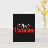 Carte His Valentine Romantic Matching Couples Heart  (Fleur jaune)
