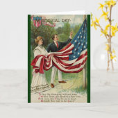 Carte Hisser le drapeau le jour du mémorial (Fleur jaune)