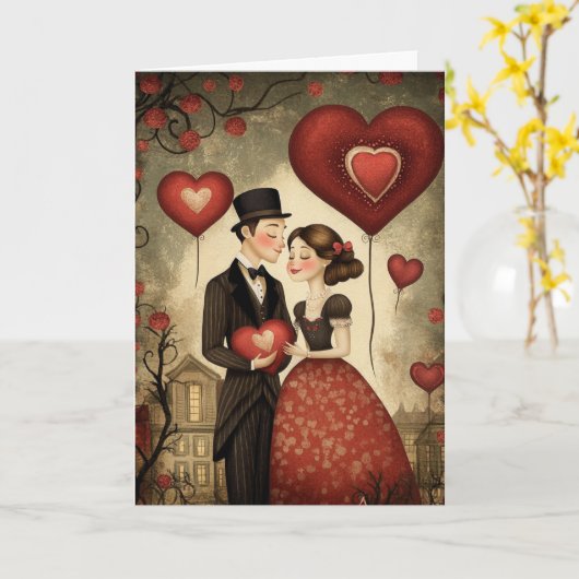 Carte Histoire d'amour (Fleur jaune)