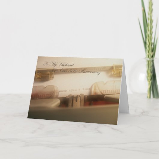 Carte Histoire d'amour vraieÀ mon mari 50e anniversaire (Devant)