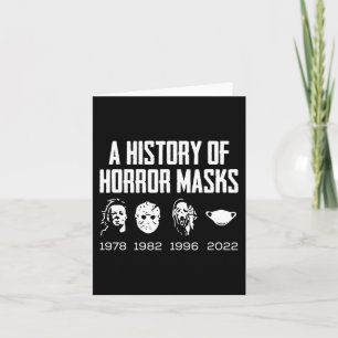 Carte Histoire Des Masques D'Horreur Costume Lazy Hallow