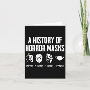 Carte Histoire des masques d'horreur Paresseux Halloween
