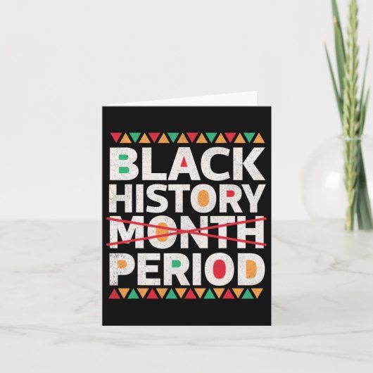 Carte Histoire des Noirs Période Histoire des Noirs Mois (Devant)