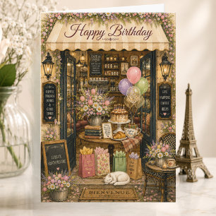 Carte Histoire Élégante de Café de Paris au Printemps An