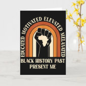 Carte Histoire noire passé présent Moi fierté mélanée (Fleur jaune)
