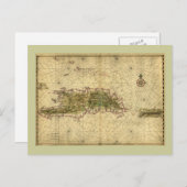 Carte historique de 1639 d'Hispaniola - Joan Vinck (Devant / Derrière)