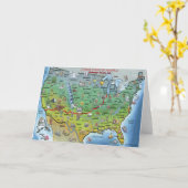 Carte historique de bande dessinée de l'itinéraire (Fleur jaune)