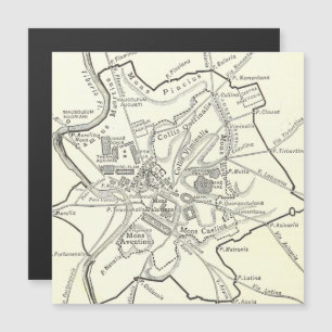 Carte historique de la ville de Rome