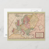 Carte historique de l'Europe 1721 (Devant / Derrière)