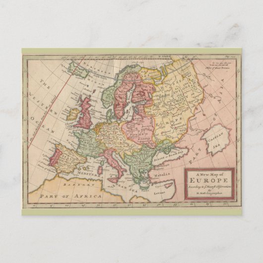 Carte historique de l'Europe 1721 (Devant)