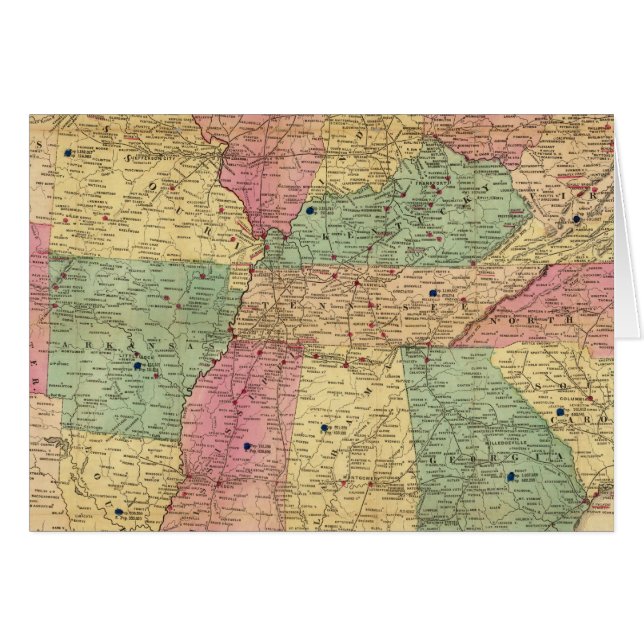 Carte historique et militaire des États-Unis (Devant horizontal)