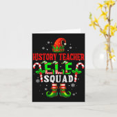Carte History Teacher Elf Squad Xmas Elf Hat Scute Ss Cu (Fleur jaune)