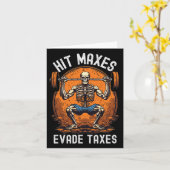 Carte Hit Maxes Evasion Taxes Drôle Gymnase Bodybuilding (Fleur jaune)