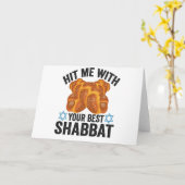 Carte Hit me With Your Best Shabbat Funyn Hanukkah Food (Fleur jaune)