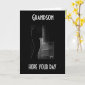 CARTE HIT THE RIGHT NOTES ON YOUR BIRTHDAY **GRANDSON** (Fleur jaune)