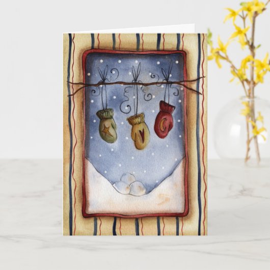 Carte Hiver (Fleur jaune)