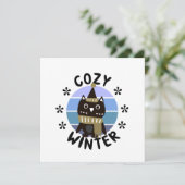Carte Hiver agréable, chouette (Debout devant)