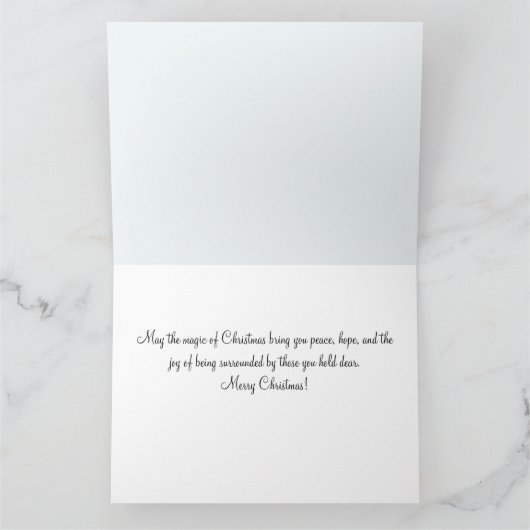 Carte Hiver Bois Snowy Fox & Bird (Intérieur)