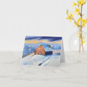 Carte Hiver chaud (Fleur jaune)
