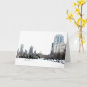 Carte Hiver Chicago (Fleur jaune)