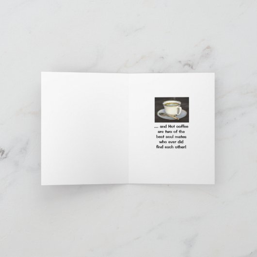 Carte Hiver froid et café chaud (Intérieur)