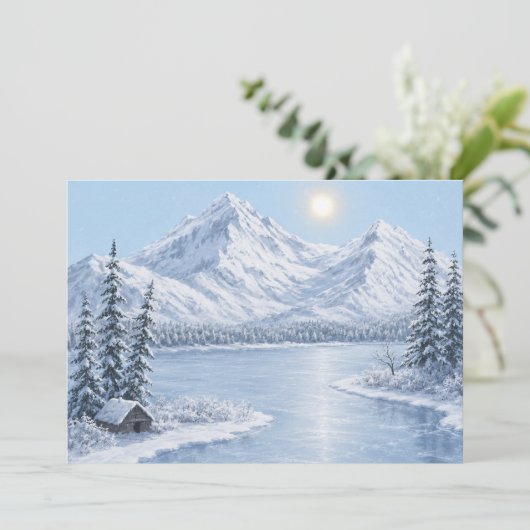 Carte Hiver glacial (Debout devant)