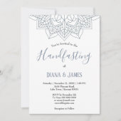 Carte Hiver Handfasting Snowflake Mandala Mariage (Devant)