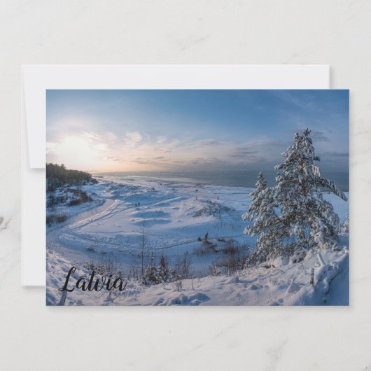 Carte Hiver neigeux Côte balte (Devant)