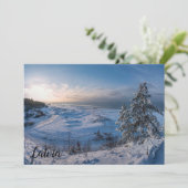Carte Hiver neigeux Côte balte (Debout devant)