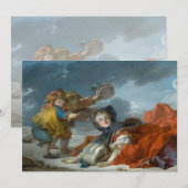 Carte Hiver par Jean-Honore Fragonard (Devant / Derrière)