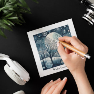 Carte Hiver scandinave, personnalisable