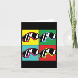 Carte Hiver Sport Snowboard Goggets Pop Art Snowboar