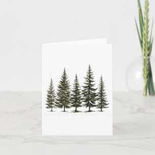 Carte Hiver Wonderland Pine Tree Nature Lover Randonnée 
