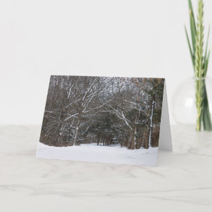 Carte hivernale peinte de route enneigée
