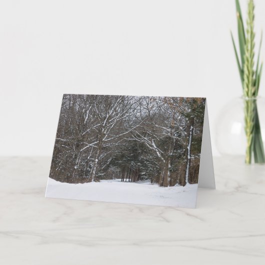 Carte hivernale peinte de route enneigée (Devant)