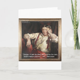 Carte HL Mencken Graphic & Citation Sur Les Juges