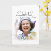 Carte HM Queen Elizabeth II (Fleur jaune)