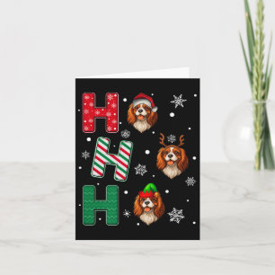 Carte Ho Ho Ho Cavalier King Charles Spaniel Chien Père