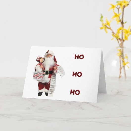 CARTE **HO HO HO ET JOYEZ NOËL À VOUS** (Fleur jaune)