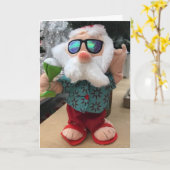 CARTE **HO HO HO HO** LE TRAVAIL EST FAIT À TEMPS UNIQUE (Fleur jaune)