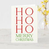 Carte Ho Ho Ho Joyeux Noël (Fleur jaune)