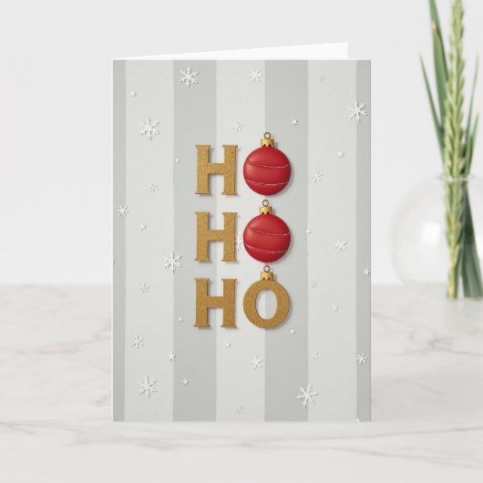 Carte Ho Ho Ho Joyeux Noël (Devant)