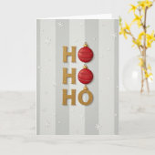Carte Ho Ho Ho Joyeux Noël (Fleur jaune)