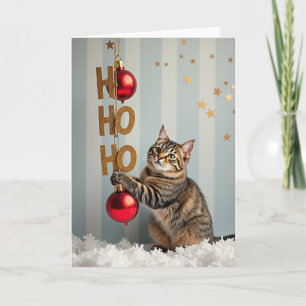Carte Ho Ho Ho Meowry Noël Chat
