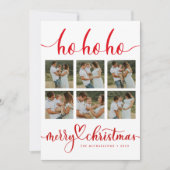 Carte HO HO HO MERRY CHRISTMAS Ajouter votre collection (Devant)