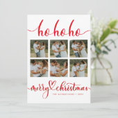 Carte HO HO HO MERRY CHRISTMAS Ajouter votre collection (Debout devant)