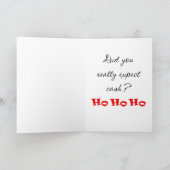 Carte Ho Ho Ho Père Noël (Intérieur)