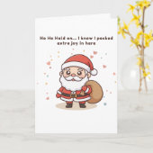 Carte Ho Ho Hold On… I Know I Packed Extra Joy in Here (Fleur jaune)