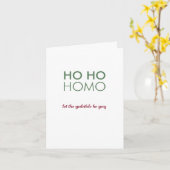 Carte Ho Ho Homo / Let the Yuletide Be Gay ! (Fleur jaune)