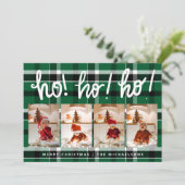 Carte HO HO Joyeux Noël Ajouter Photos (Debout devant)